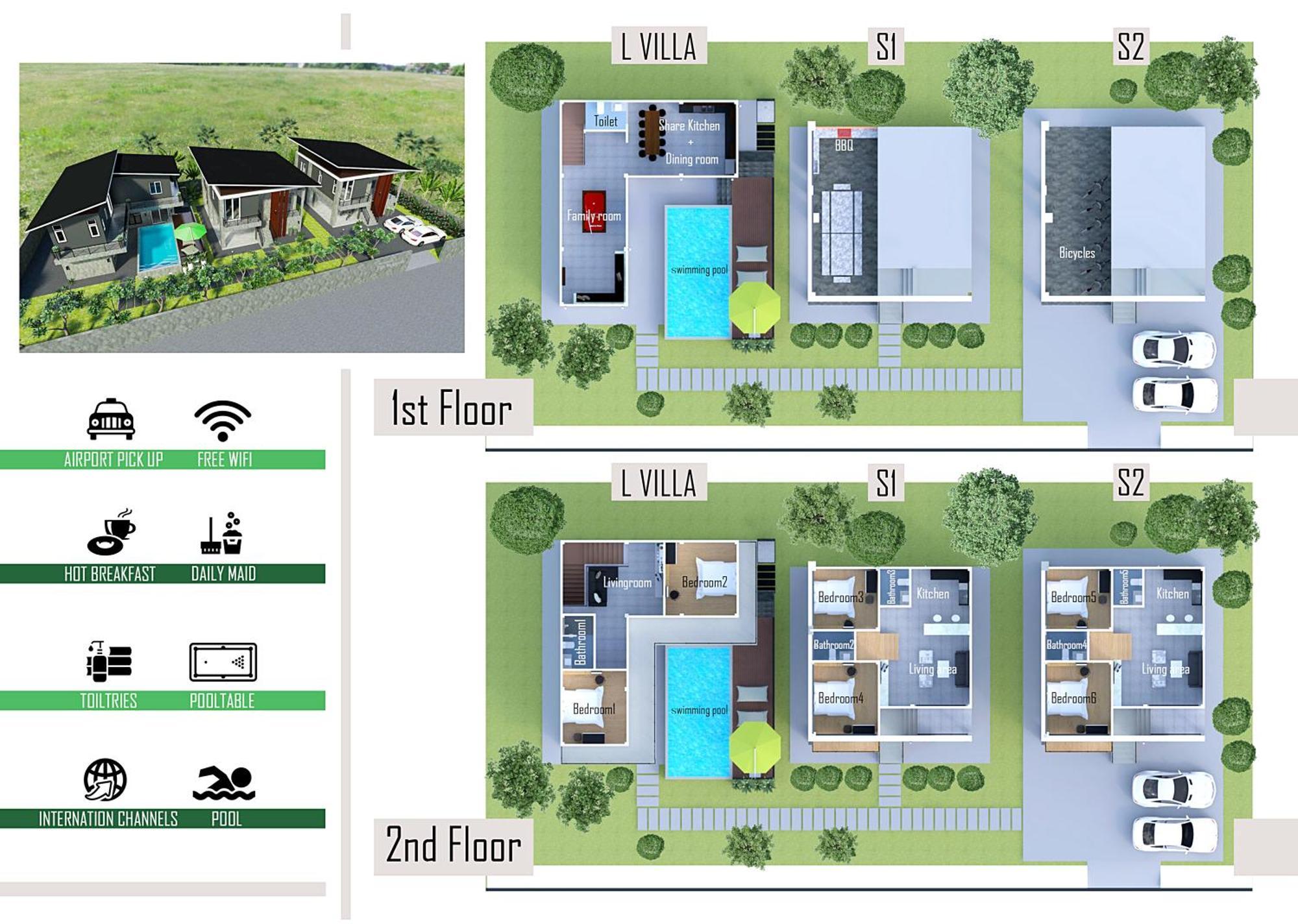 Villa Rajapruek Entire 3 Villas 7 Bedrooms Near Airport Chiang Mai Exterior foto